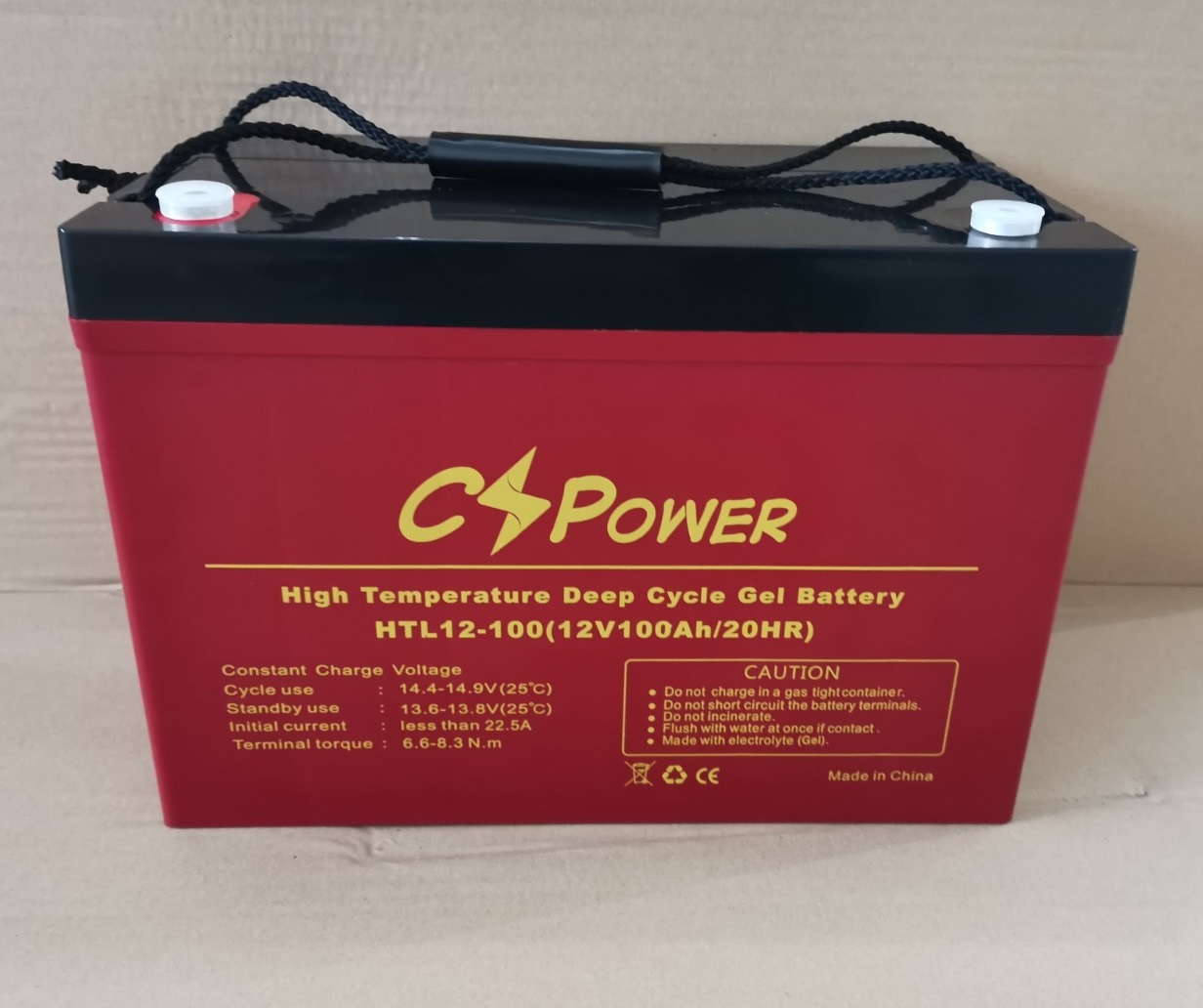 Акумуляторна батарея CS POWER HTL12-100 GEL, 100Ah, 12V, 307x169x211(216)мм, M8×18 (HTL12-100)